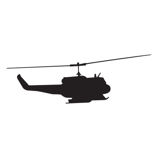 Military helicopter silhouette