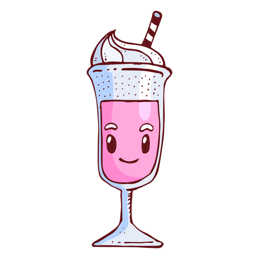 Milk shake character cartoon