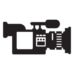 Ícone plano da câmera de notícias móvel Desenho PNG