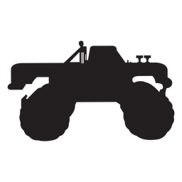 Silueta de camión monstruo Diseño PNG