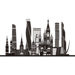 Moskauer Skyline-Silhouette PNG-Design