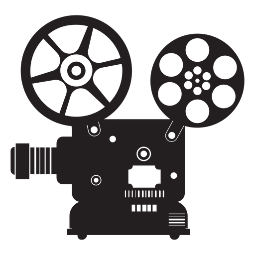 movie projector clip art black and white