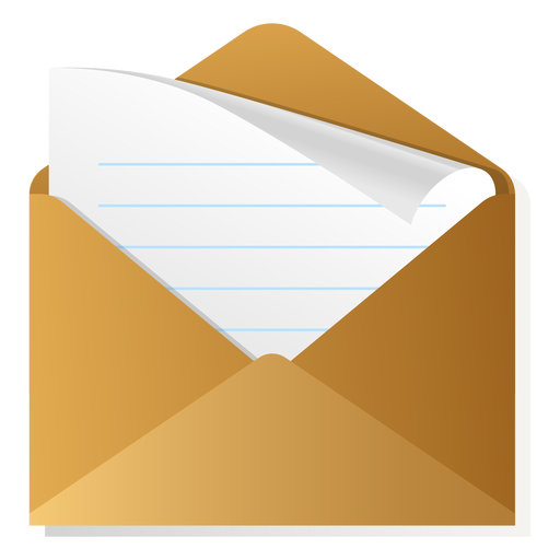 Open envelope 3d icon PNG Design
