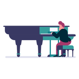 Desenho de pianista de orquestra Desenho PNG