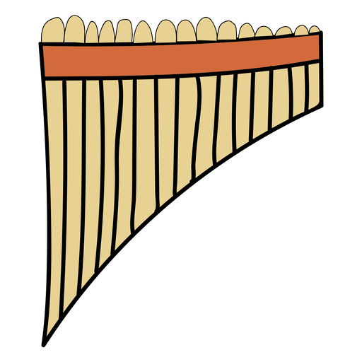 Pan flute musical instrument doodle PNG Design