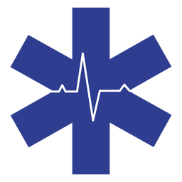 Logotipo de frecuencia cardíaca paramédico Diseño PNG