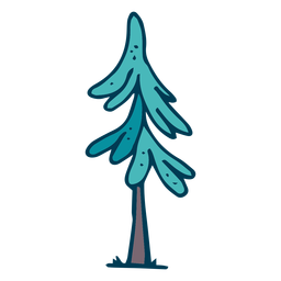Pine tree cartoon PNG Design