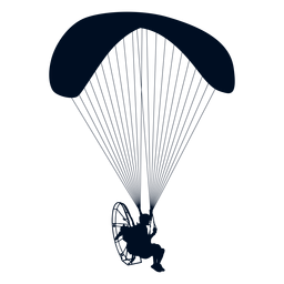 Powered paraglider silhouette