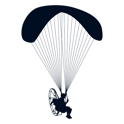 Powered Paraglider Silhouette Transparent Png And Svg Vector File