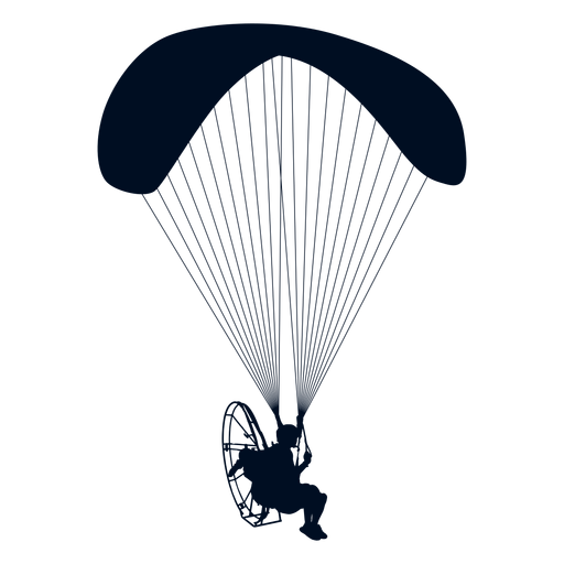 Powered paraglider silhouette PNG Design