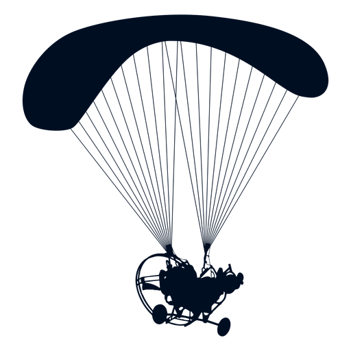 Powered paraglider trike silhouette PNG Design