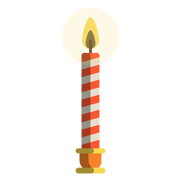 Rote Zuckerstangen-Stumpenkerze PNG-Design