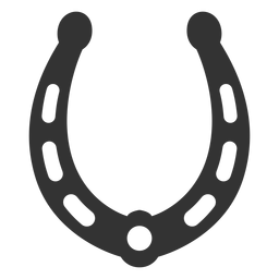 Seven holes horseshoe silhouette PNG Design