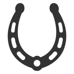 Silhueta de ferradura de sete buracos Desenho PNG