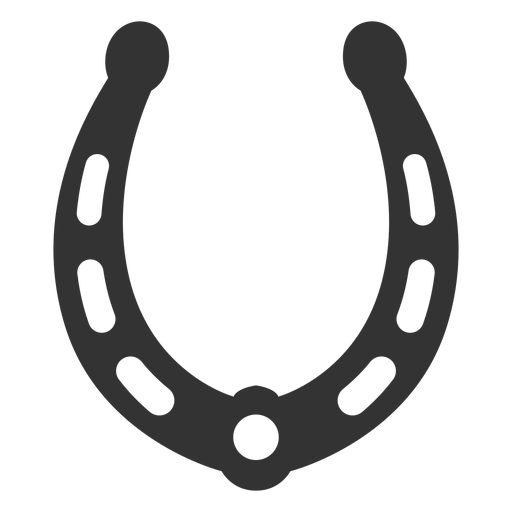 Seven holes horseshoe silhouette - Transparent PNG & SVG vector file