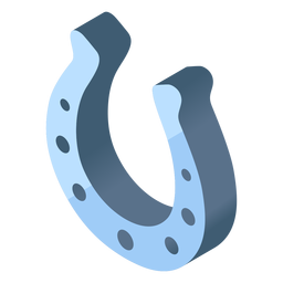 Icono de herradura de plata de siete agujeros Transparent PNG