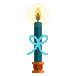 Vela Shamash Con Cinta Diseño PNG