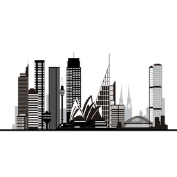 Sidney skyline silhouette PNG Design Transparent PNG