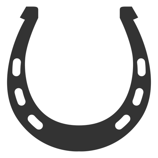 Six holes horseshoe silhouette PNG Design