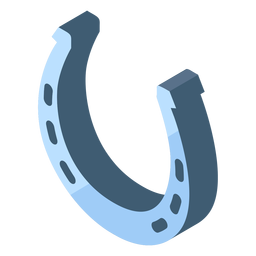 Six holes silver horseshoe icon