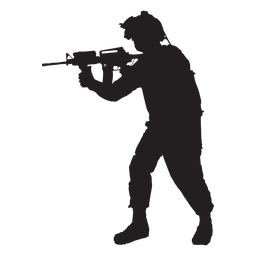 Soldat der Gewehrschattenbild zeigt