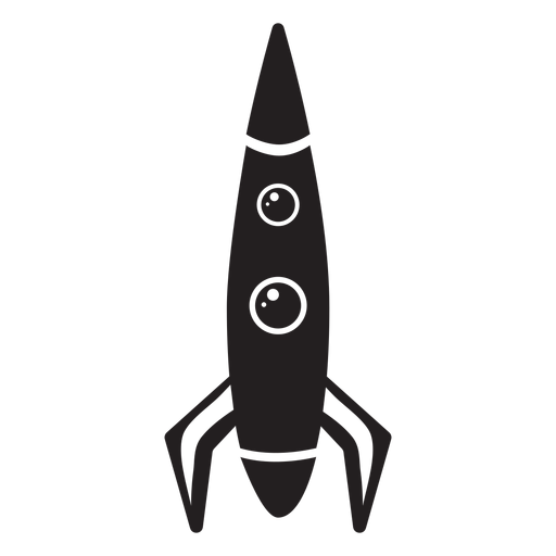 Icono plano del cohete espacial Diseño PNG