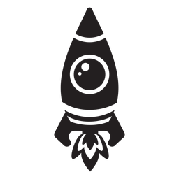 Space rocket kids flat icon PNG Design