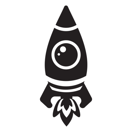 Flache Ikone der Raumraketenkinder PNG-Design