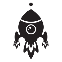 Spaceship kids flat icon PNG Design