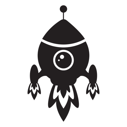 Flache Ikone der Raumschiffkinder PNG-Design