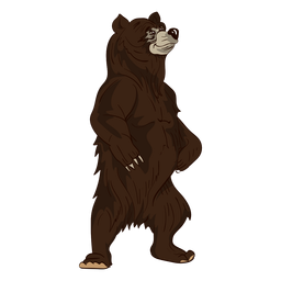 Desenho de urso pardo em pé Desenho PNG