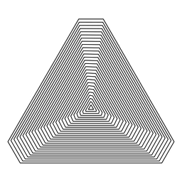 Pirámide de trazo patrón 3d Diseño PNG