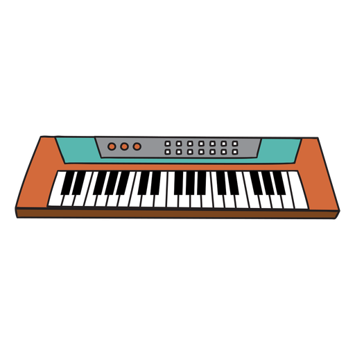 Doodle de instrumento musical de sintetizador Desenho PNG