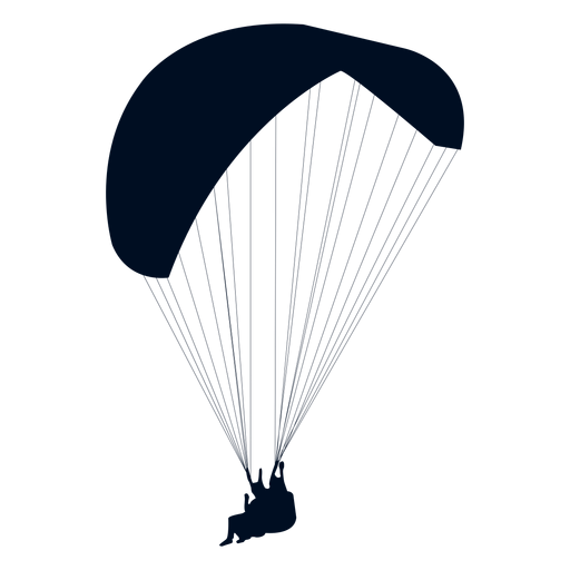 Silhueta de paragliding em tandem Desenho PNG