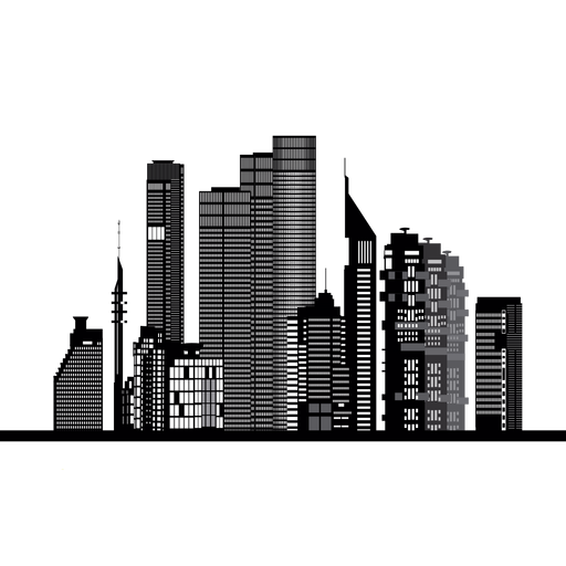 Tel aviv skyline silhouette - Transparent PNG & SVG vector file