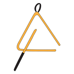 Dreieck Musikinstrument Gekritzel PNG-Design