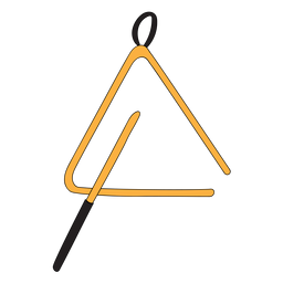 Triangle musical instrument doodle PNG Design