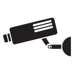 Ícone plano de câmera de vídeo de segurança Desenho PNG