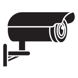 Ícone plano de câmera de videovigilância Desenho PNG