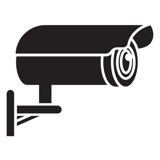 Video surveillance camera flat icon