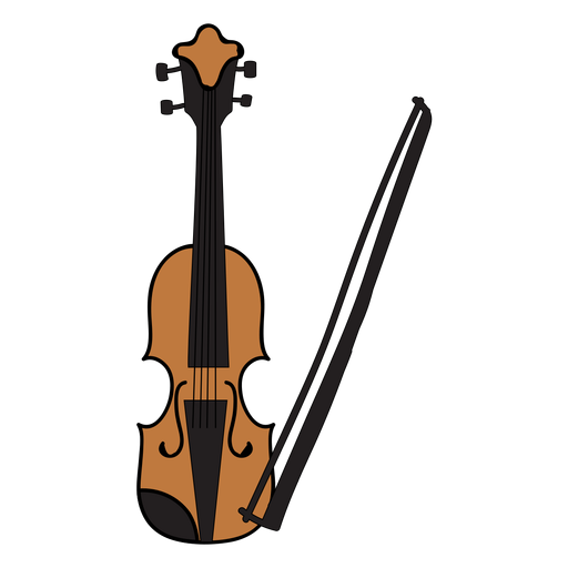 Violin musical instrument doodle PNG Design