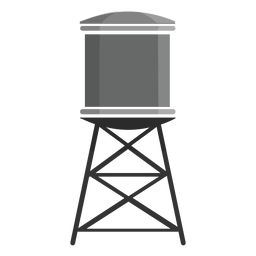 Icono de torre de agua Diseño PNG