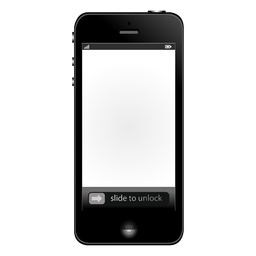 Iphone de pantalla blanca en blanco Diseño PNG