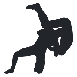 Lutador jogando silhueta Desenho PNG