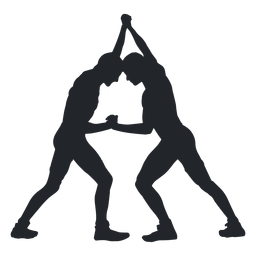 Download Men wrestling silhouette - Transparent PNG & SVG vector file