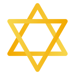 Gelber Davidstern PNG-Design