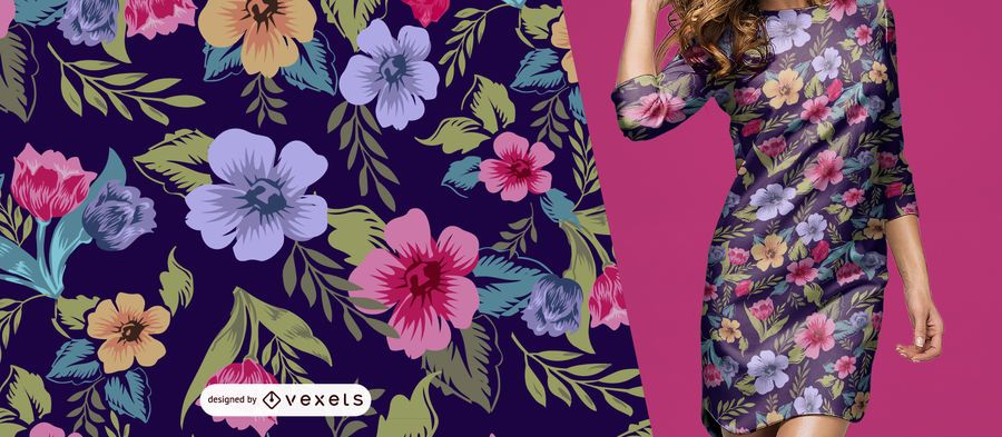 Colorful flowers pattern Colorful flowers pattern
