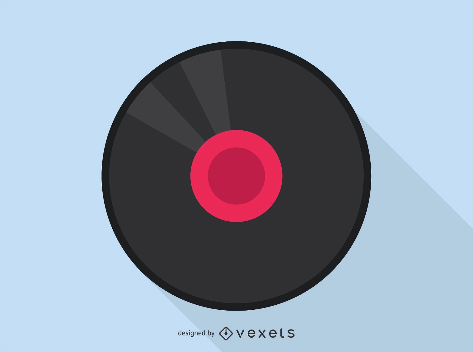 Icono de audio de disco de vinilo