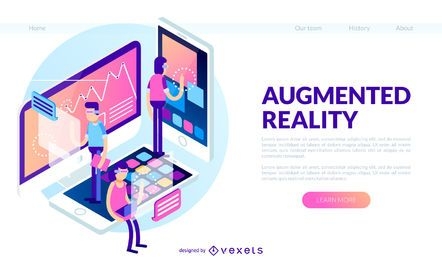 Augmented reality Landing Page Template