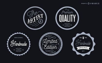 Vintage label badges set Vintage label badges set